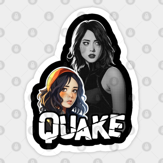 Skye - Daisy Johnson - Quake - white Sticker by AO01